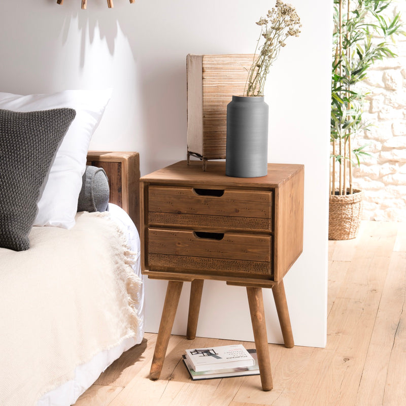 Mesita de noche - Andy - Marrón