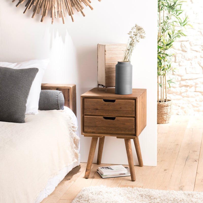 Mesita de noche - Andy - Marrón