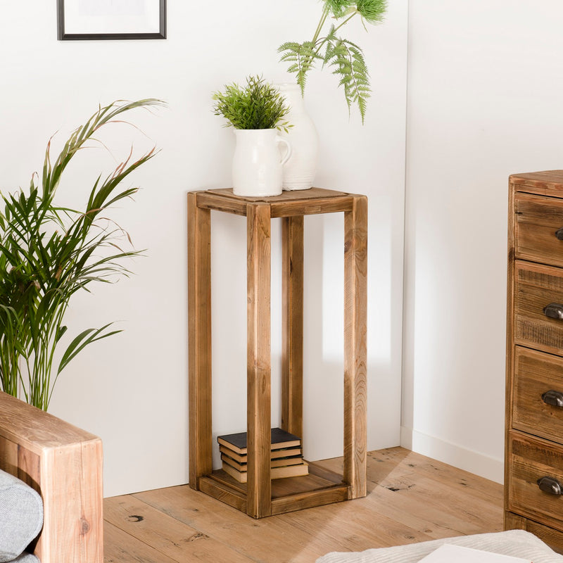 Extremo del sofá y mesa pedestal - Sandy - Marrón