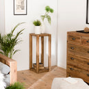 Extremo del sofá y mesa pedestal - Sandy - Marrón