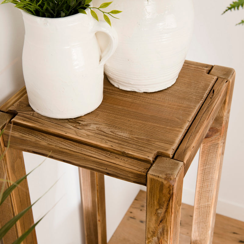 Extremo del sofá y mesa pedestal - Sandy - Marrón