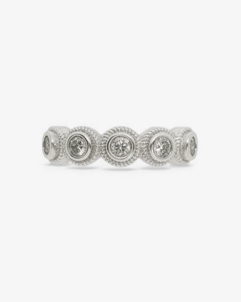 Bague Lágrima Blanco Plata