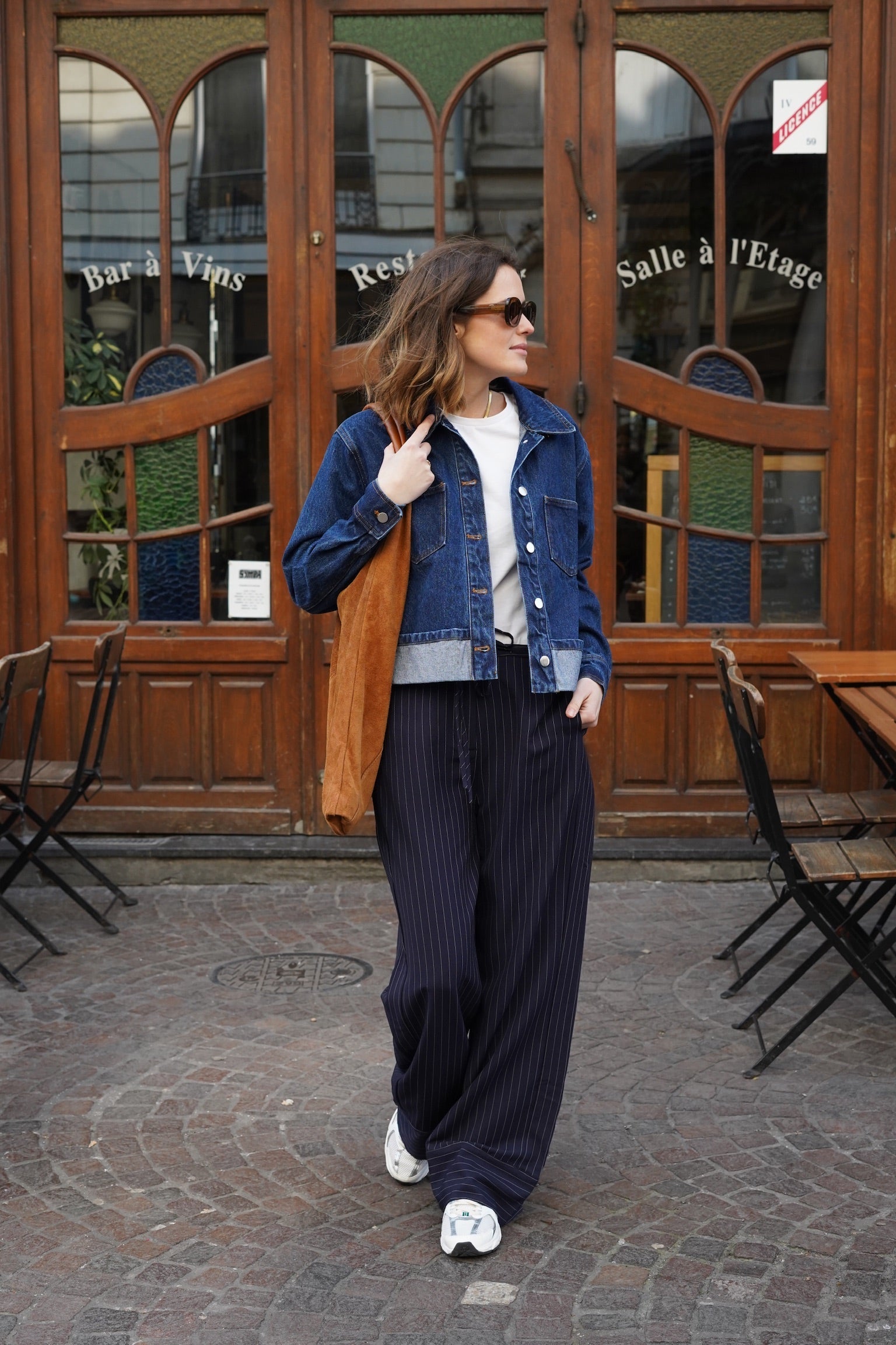 Axel Fine Stripe Navy Trousers