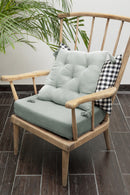 Coussin Capitonné 5 Pts - Double Gaze De Coton - Gaïa - Eucalyptus