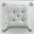 Gaïa - Coussin Capitonné 5 Pts - Double Gaze De Coton - Eucalyptus