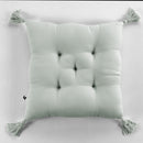 Coussin Capitonné 5 Pts - Double Gaze De Coton - Gaïa - Eucalyptus