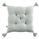 Coussin Capitonné 5 Pts - Double Gaze De Coton - Gaïa - Eucalyptus