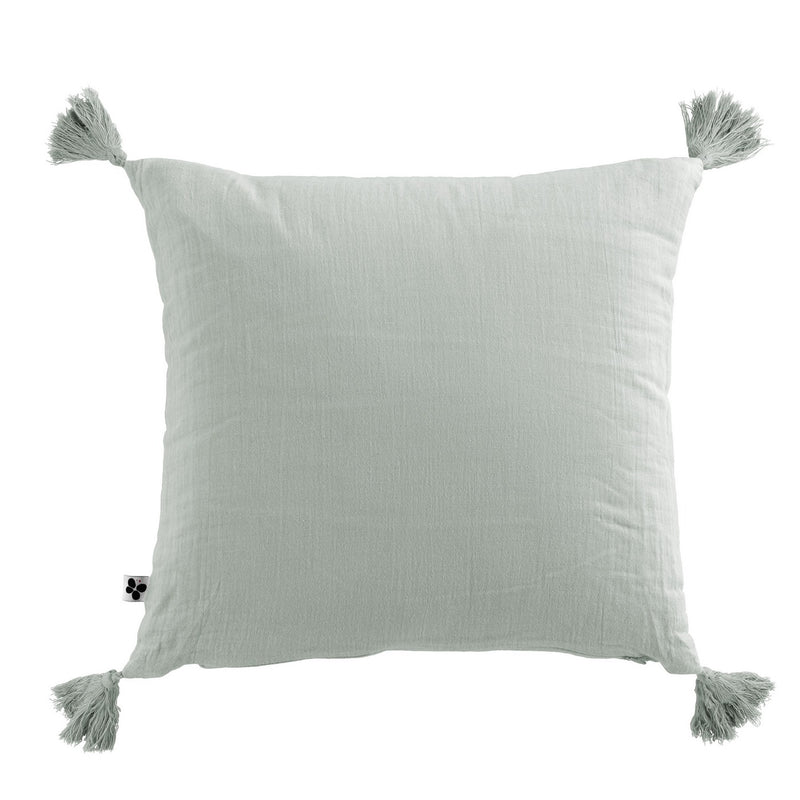 Coussin Déhoussable - Double Gaze De Coton Unie - Gaïa - Eucalyptus