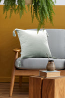 Coussin Déhoussable - Double Gaze De Coton Unie - Gaïa - Eucalyptus