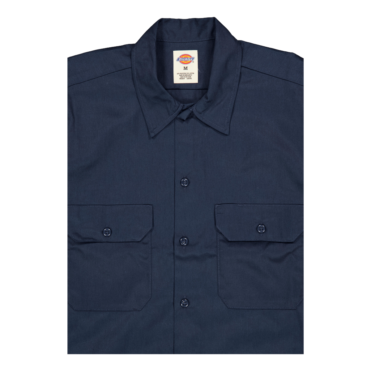 Dickies Men'S Cotton Long Sleeve Overshirt Navy Blue Dk0A4Xk7Dnx1 - Dark Navy