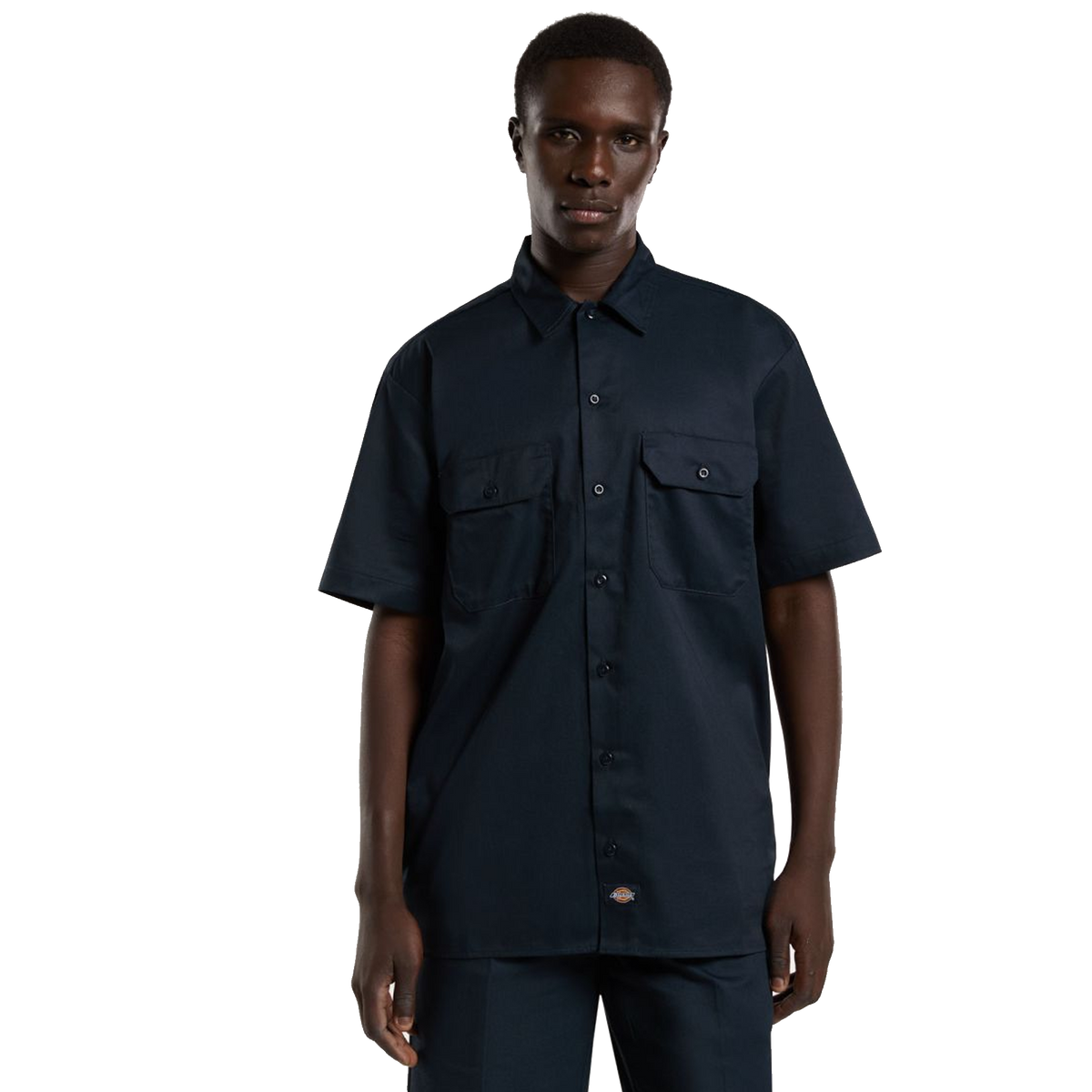 Dickies Men'S Cotton Long Sleeve Overshirt Navy Blue Dk0A4Xk7Dnx1 - Dark Navy