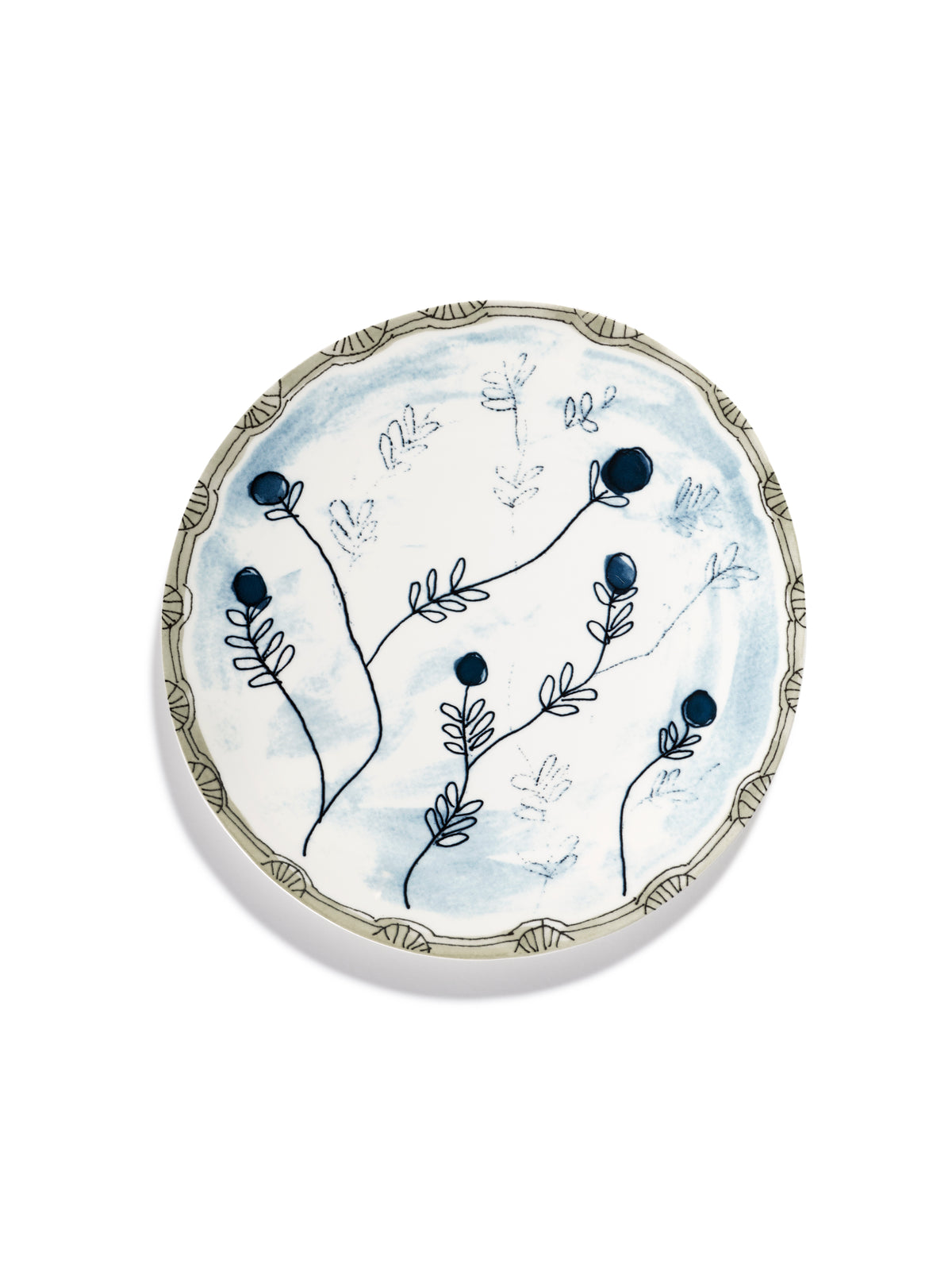 Midnight Flowers - Lot De 2 Assiettes - L - Porcelaine Bone China - Mirtillo Tea