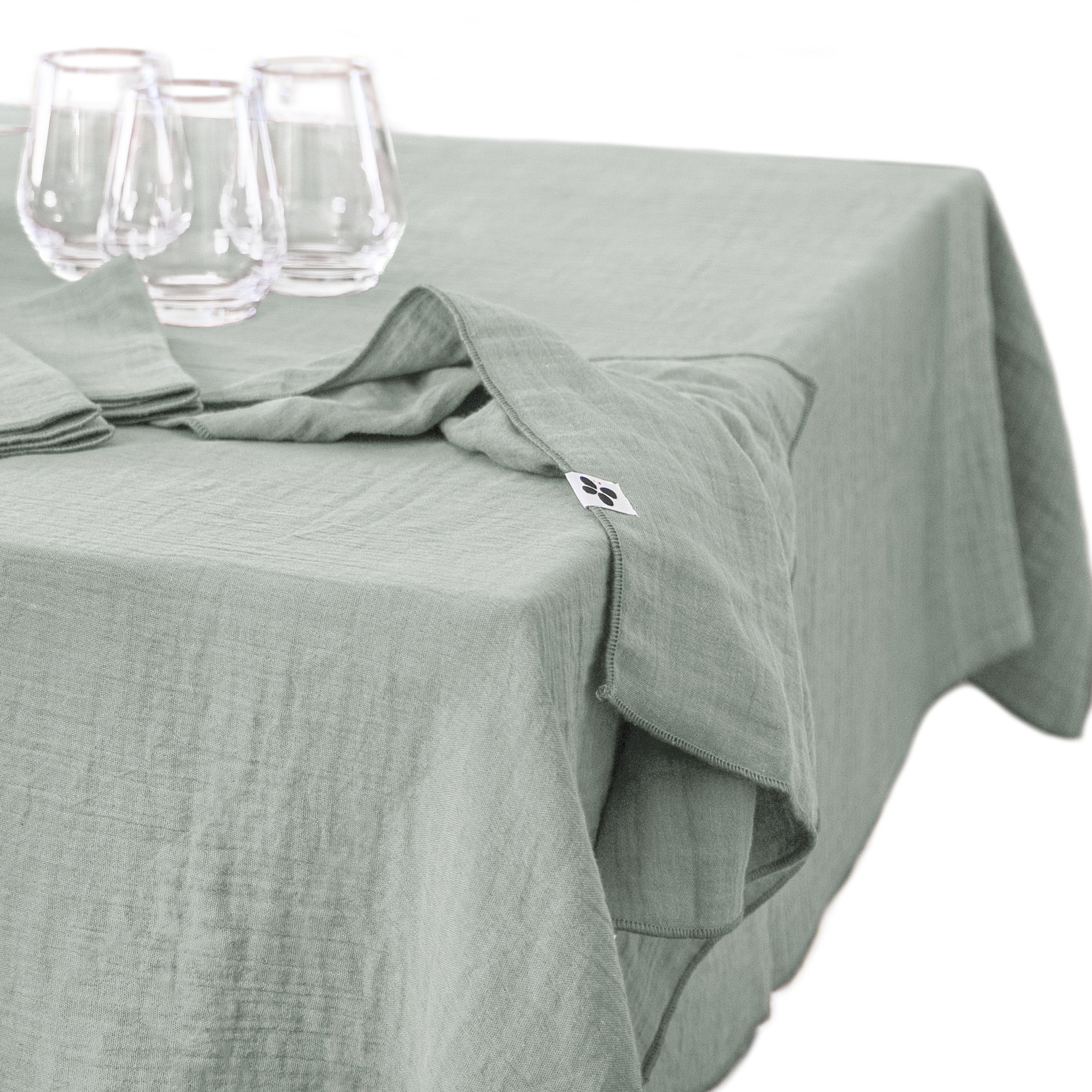 Gaïa - Mantel rectangular - Eucalipto