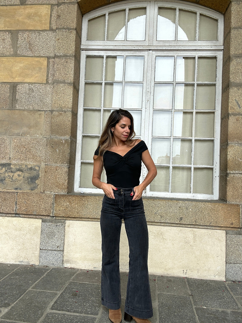 Top Carla negro