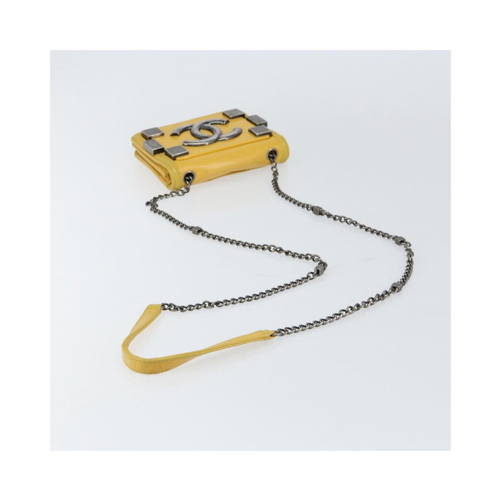 Chanel Boy Brick Flap mini leather pouch - Yellow