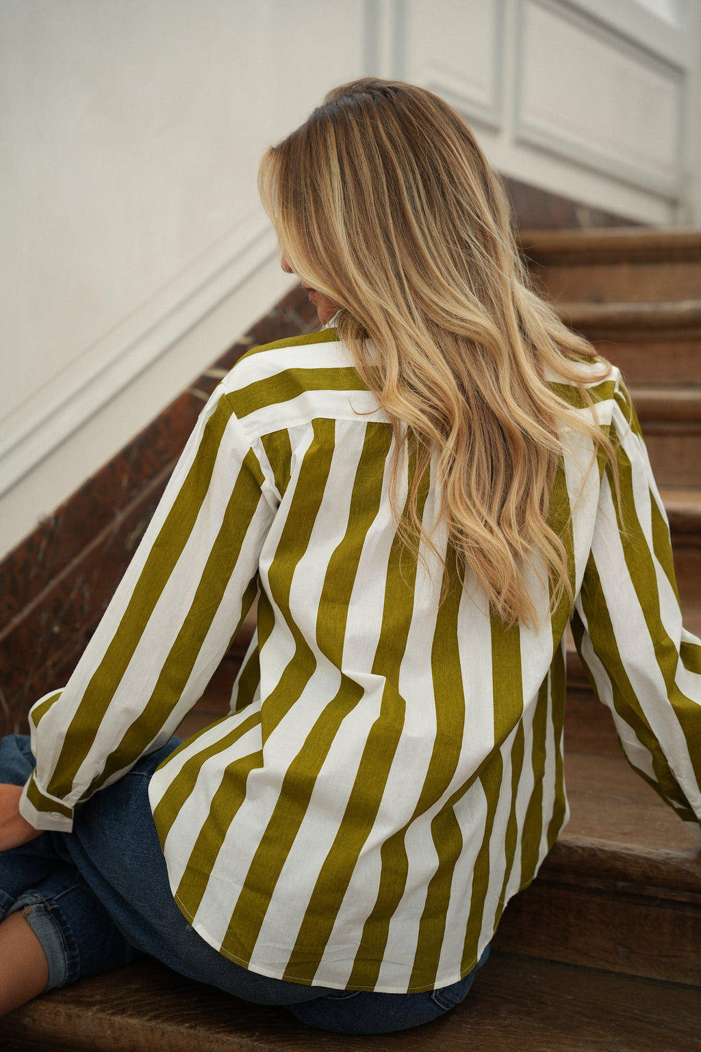 Blusa a righe Manelle - Oliva