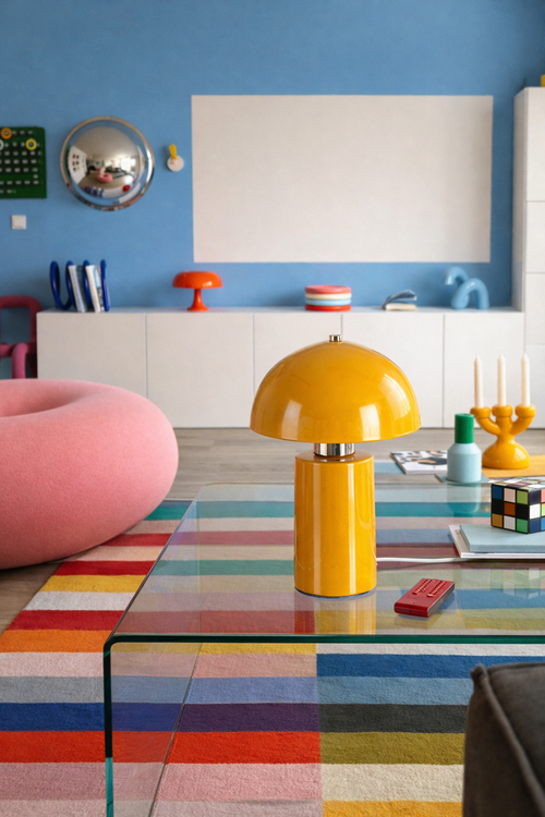 Lampe De Table En Céramique Lotte 31 Cm - Jaune