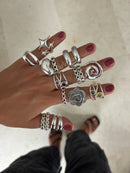 Anillo Plata Triple Estrella