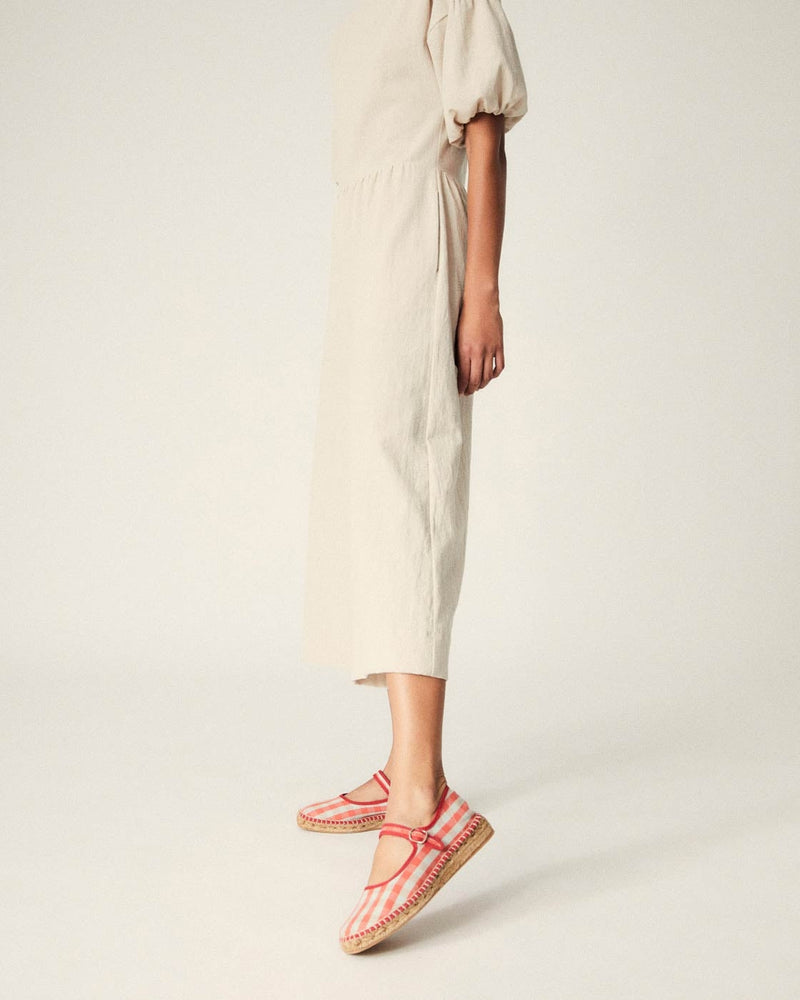 Espadrilles Peonia Cuadros Rojos