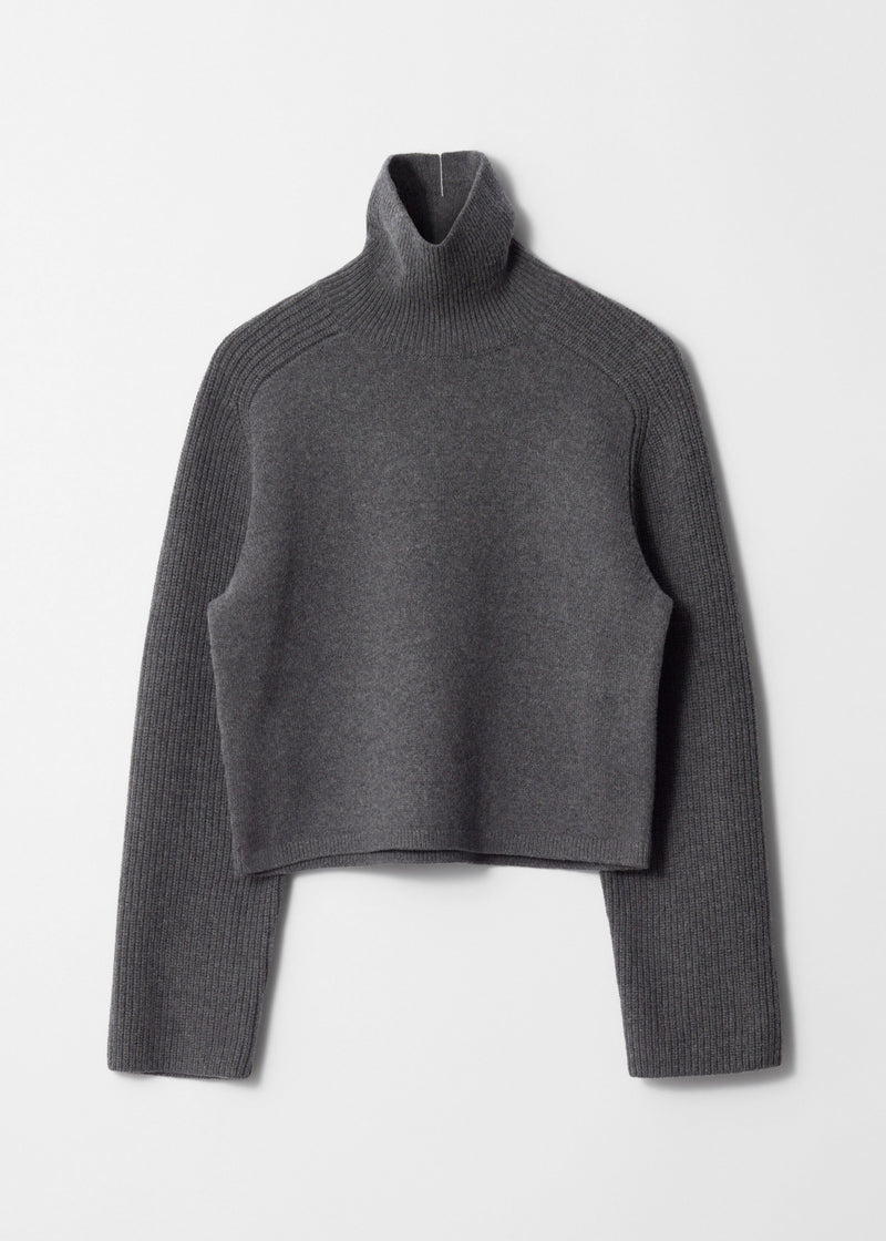 Jersey de cuello alto Es Holm - Gris - Mujer