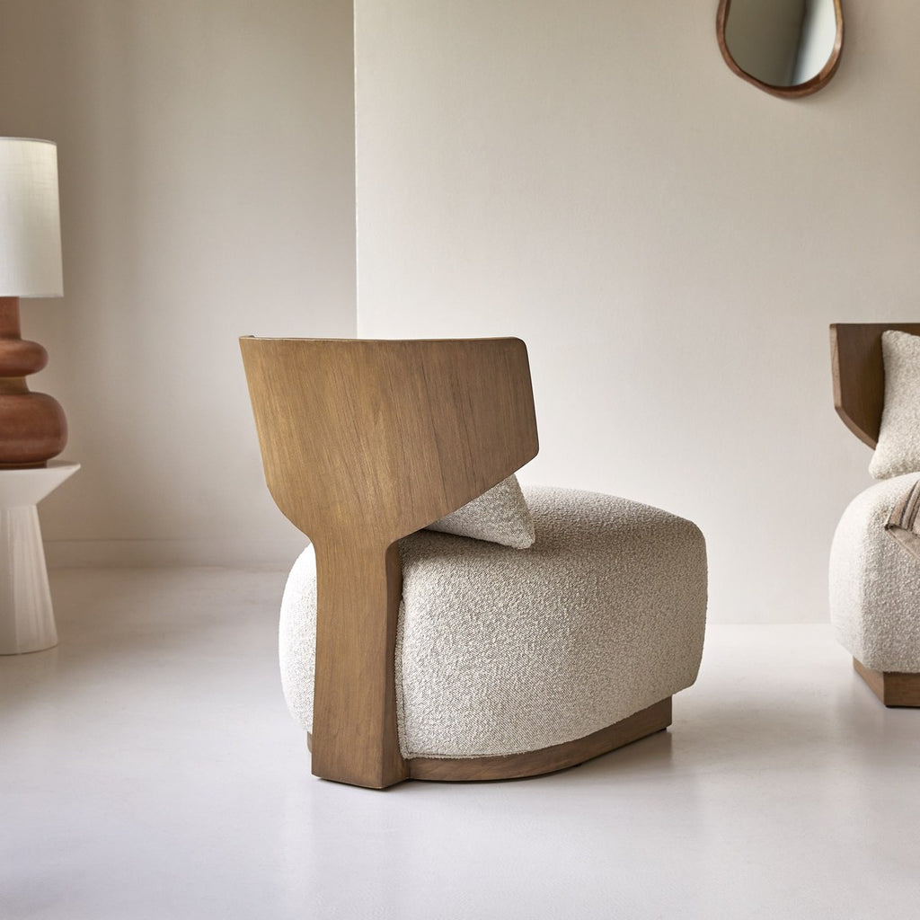 June - Fauteuil - Mindi Foncé - Beige
