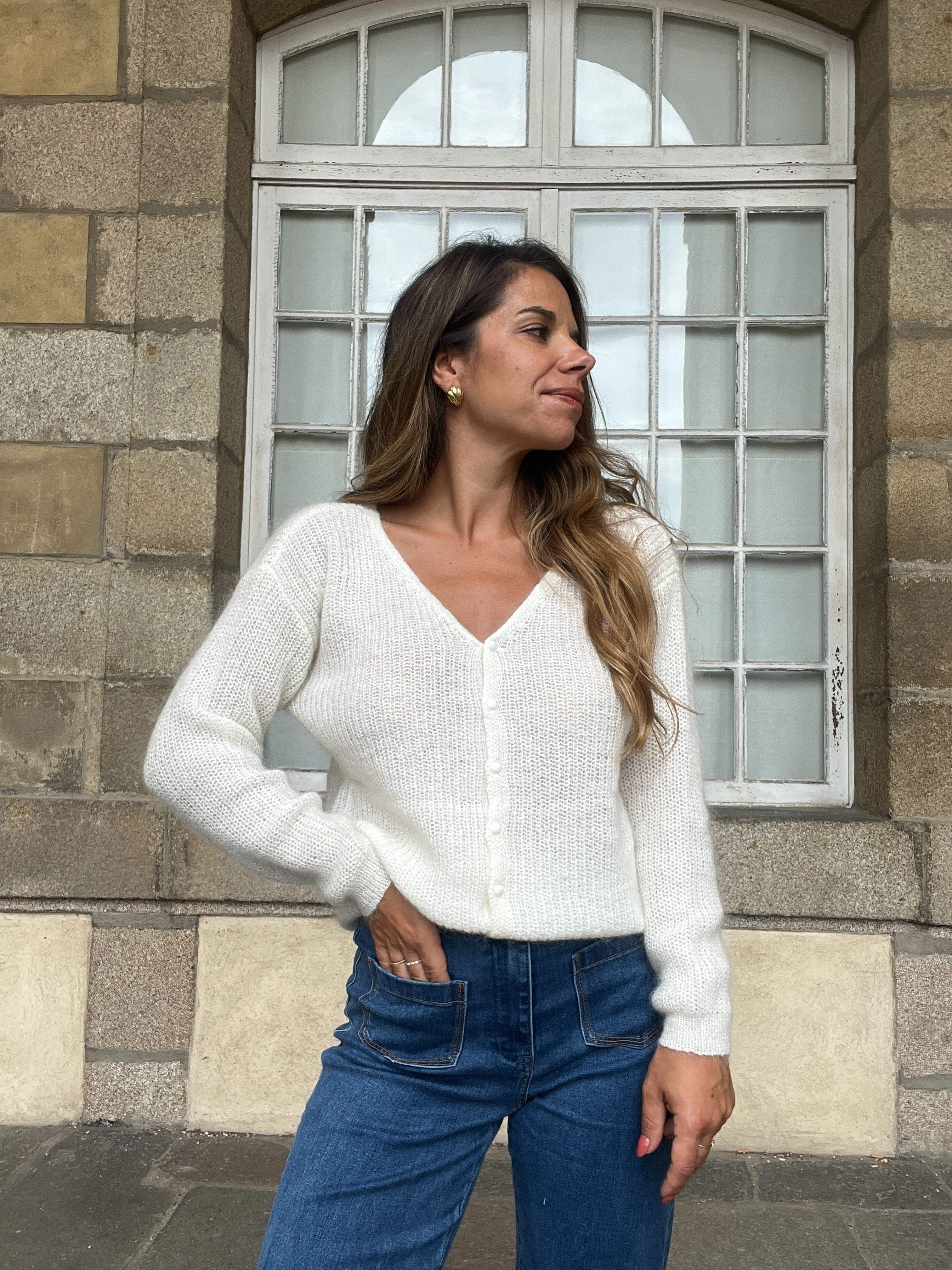 Alice White Wool Cardigan