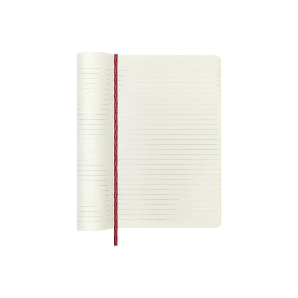 Textile Large Notebook 13x21 - Ruled Pages - Bordeaux Red