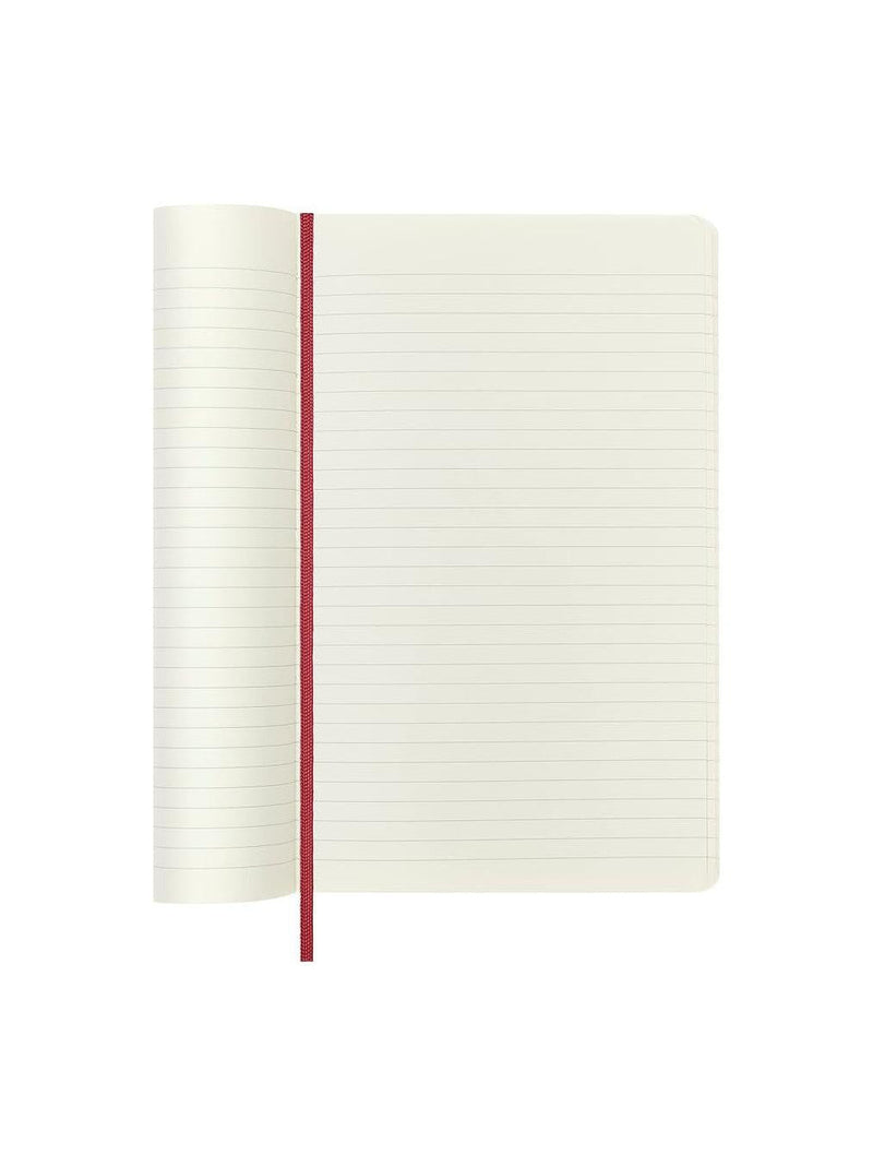 Carnet Ligné (Ruled Notebook) - Large - Couverture En Cuir - Rouge