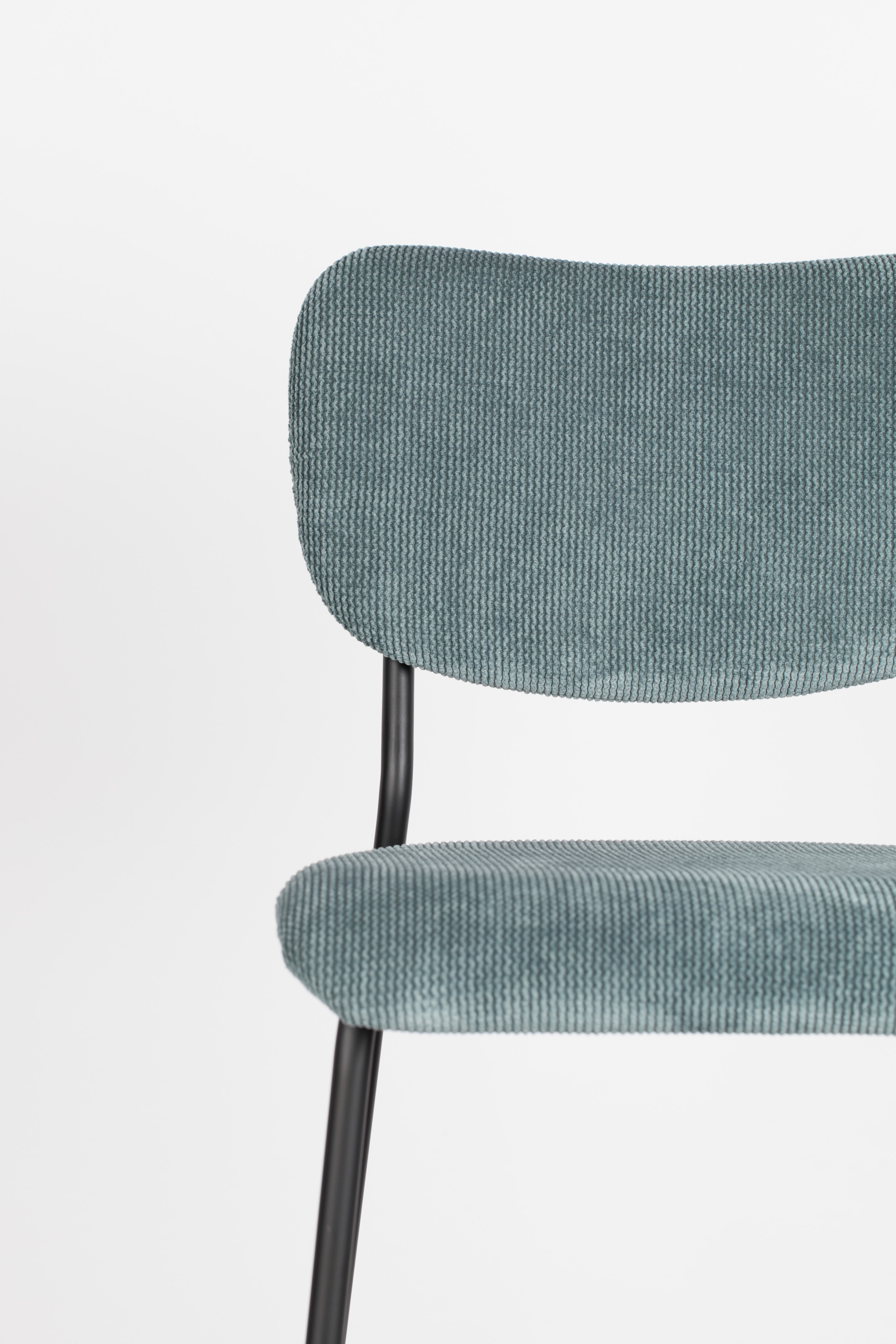Benson 64.5 Cm - Bar & Counter Stool - Fabric - Grey/Blue