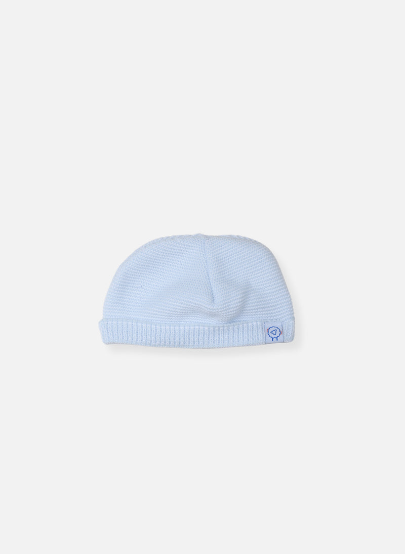 Bonnet Rond - Bleu Layette