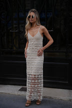 Robe Crochet Mélissa - Beige