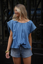 Blouse En Jean Lois - Bleue
