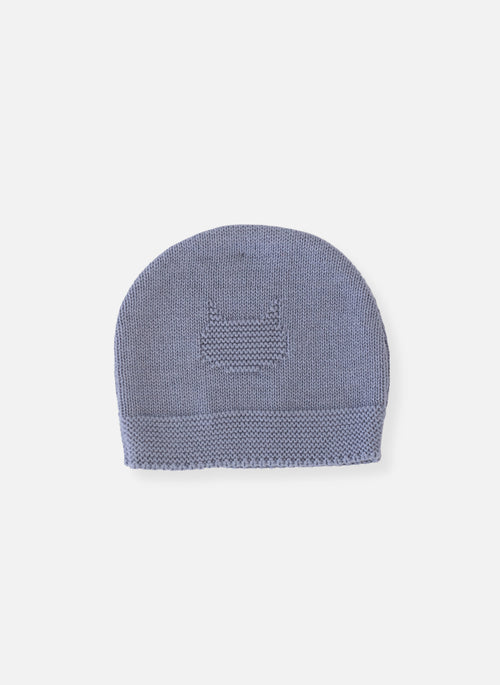 Bonnet En Coton Petits Chats - Bleu Orage
