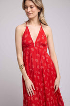 Vestido Largo - Bandana Rojo