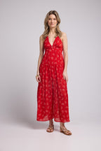 Robe Long Bretelles - Bandana Rouge