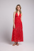 Vestido Largo - Bandana Rojo