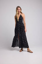 Robe Long Bretelles - Bandana Noir