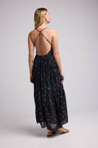 Robe Long Bretelles - Bandana Noir