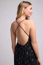 Robe Long Bretelles - Bandana Noir