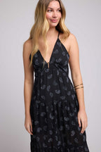 Robe Long Bretelles - Bandana Noir