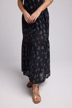 Robe Long Bretelles - Bandana Noir