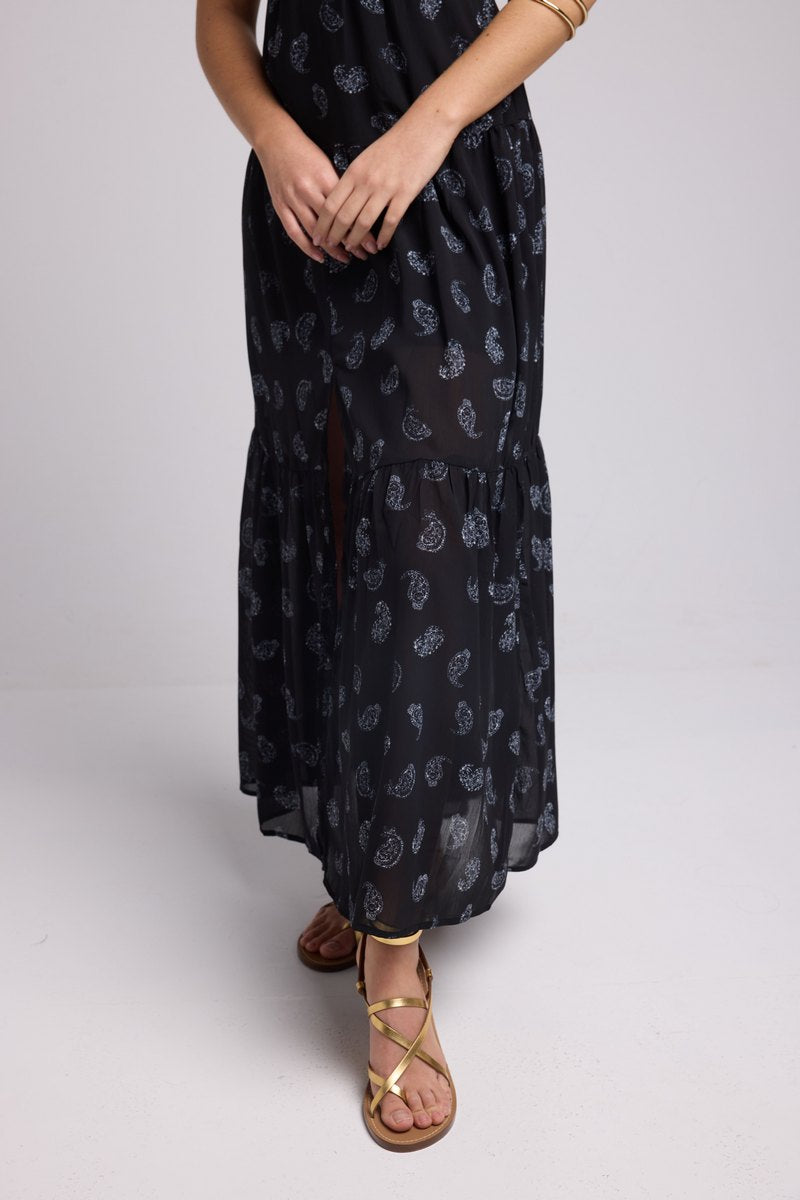 Robe Long Bretelles - Bandana Noir