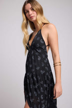 Robe Long Bretelles - Bandana Noir