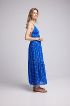 Robe Long Bretelles - Bandana Bleu