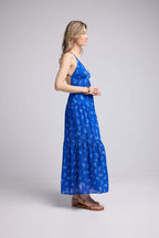 Robe Long Bretelles - Bandana Bleu