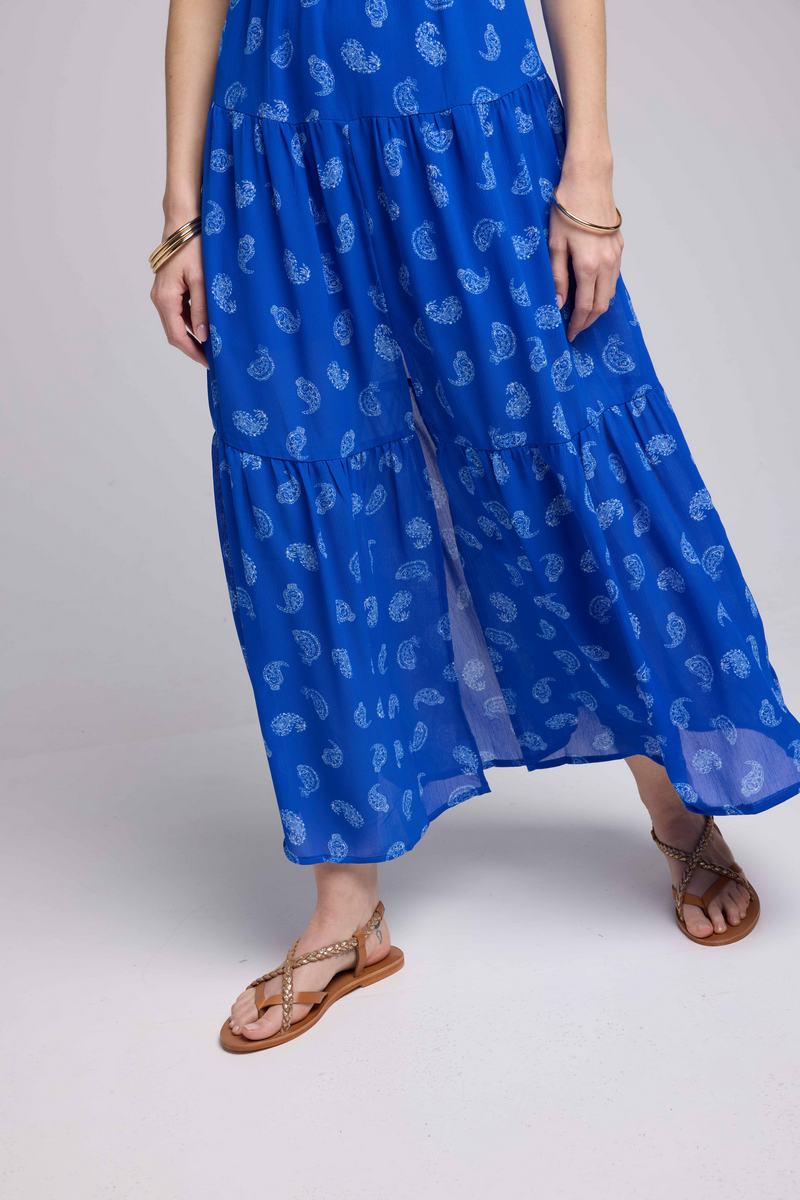 Robe Long Bretelles - Bandana Bleu