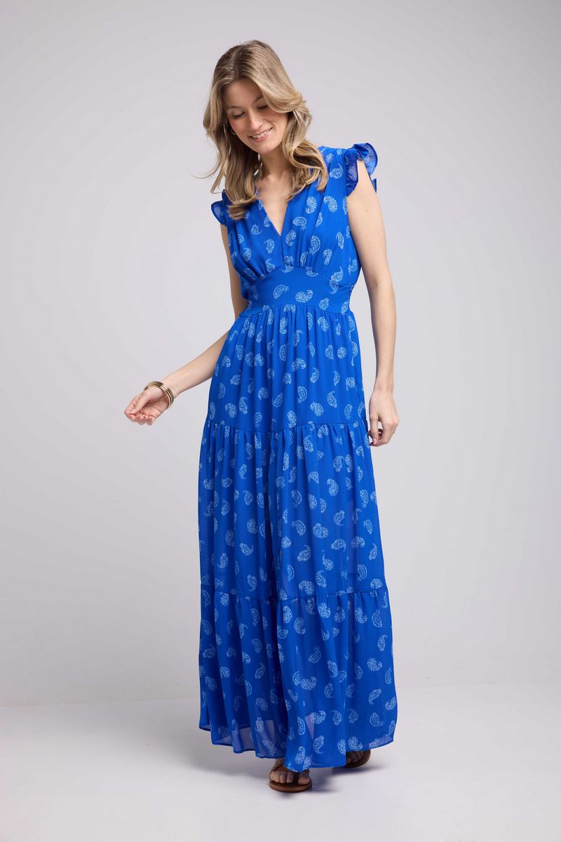 Robe Longue - Bandana Bleu