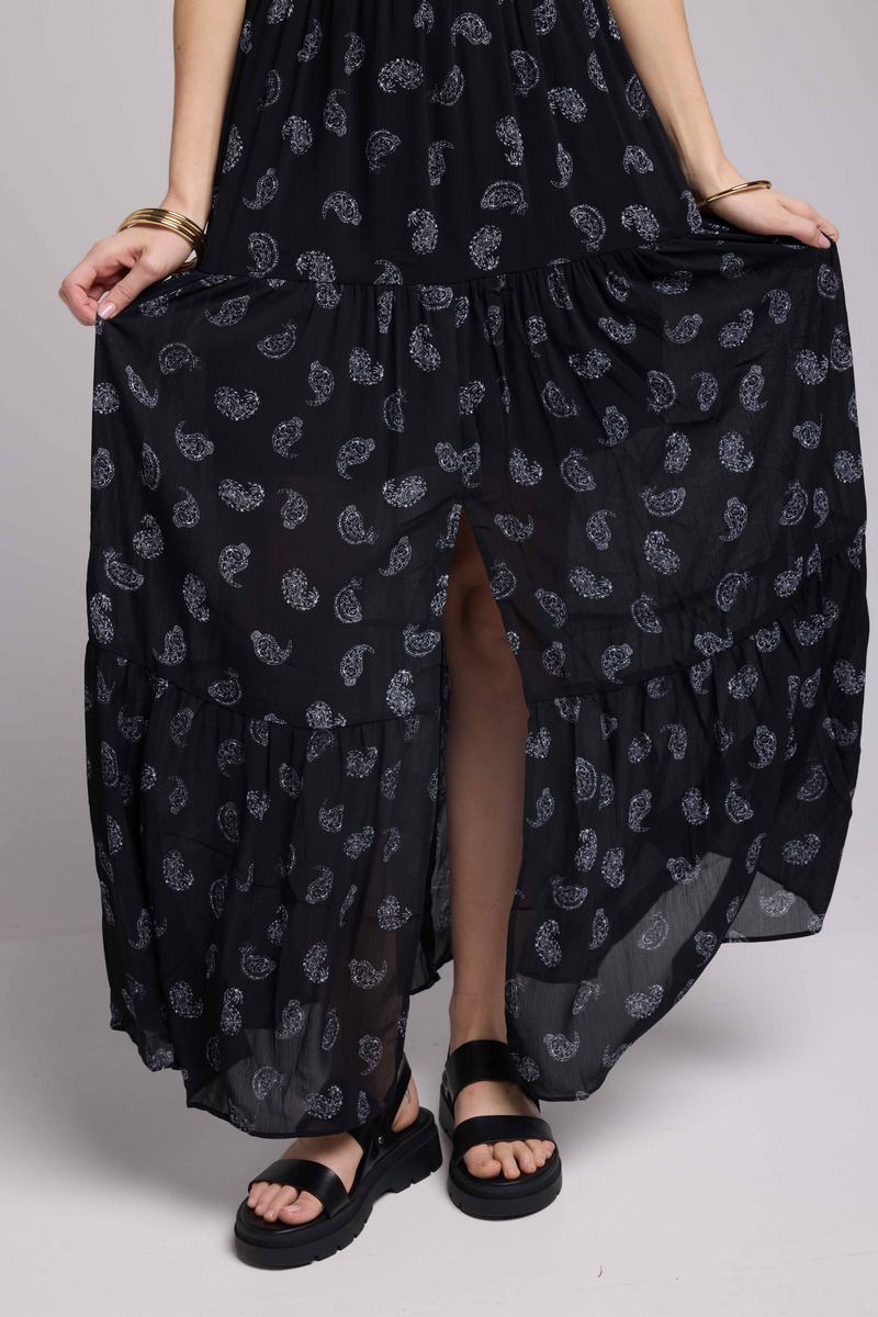Vestido Largo - Bandana Negro