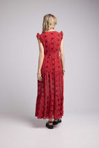 Robe Longue - Fleur Rouge