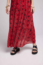 Robe Longue - Fleur Rouge